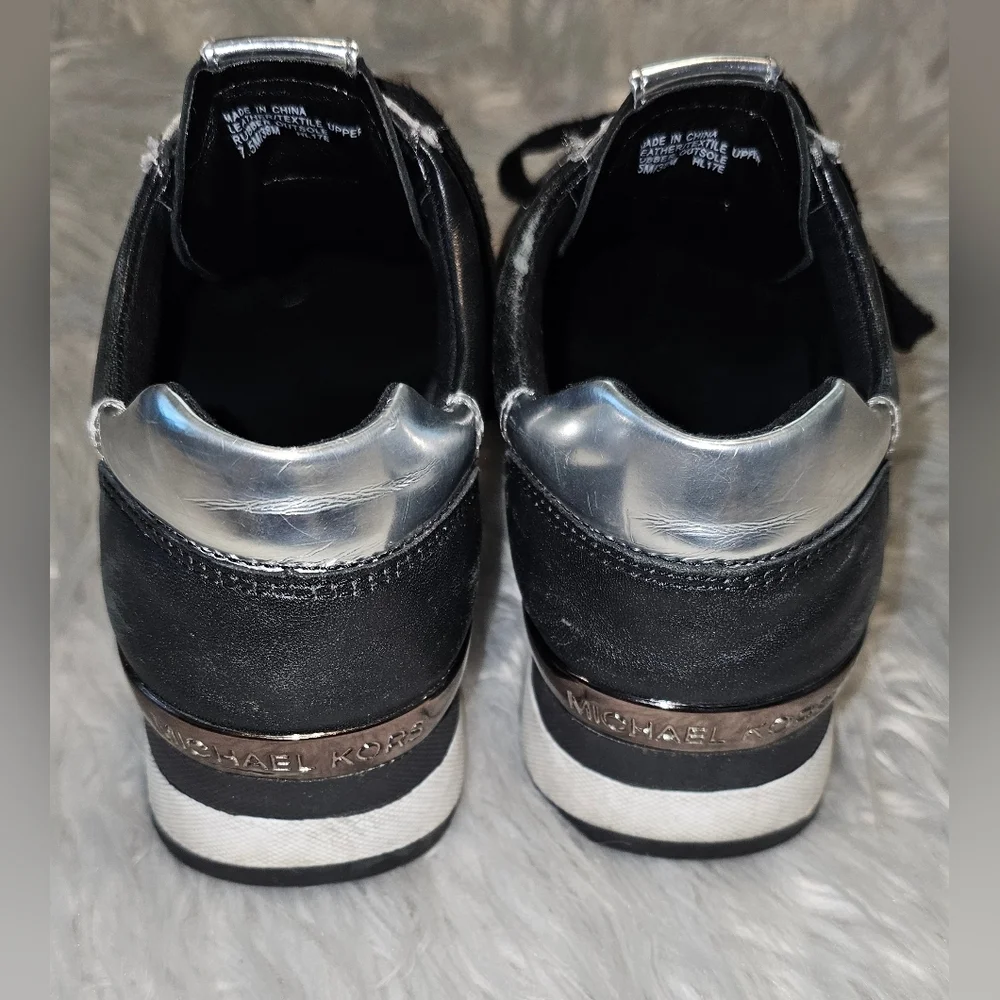 Michael Kors Allie Glitter Chain-Mesh Sneaker 7.5 - Picture 4 of 10